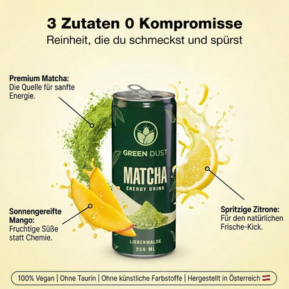 Green Dust® Matcha Energy Drink Citrus-Mango